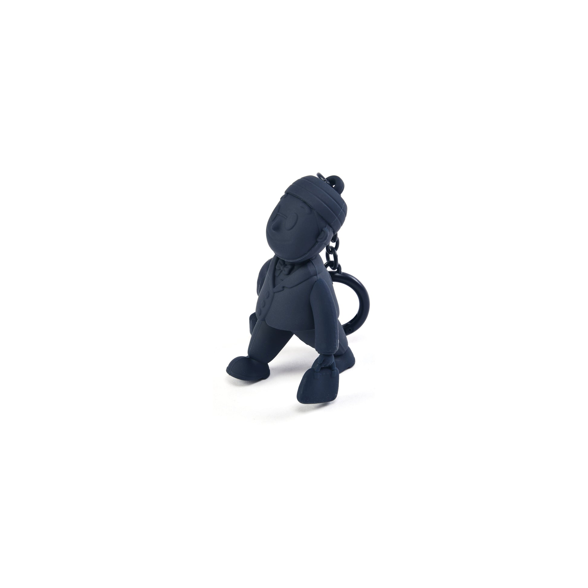 PORTER INTERNATIONAL Porter Man Keychain GWP Blue collectible silicone mascot keychain with movable limbs and key ring