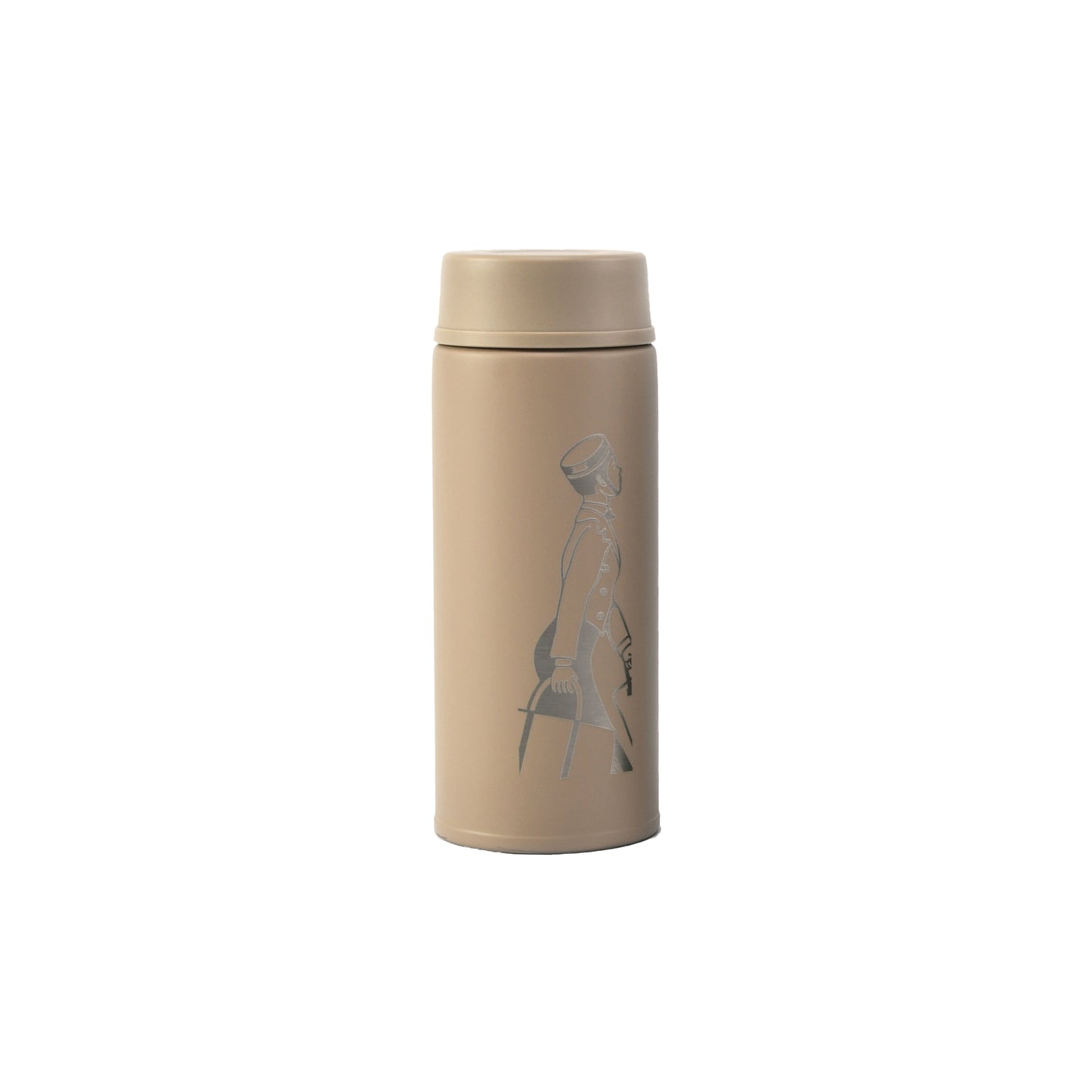 PORTER INTERNATIONAL Stainless Steel Thermal Bottle Sand character graphic front view - SKU 19999-49221
