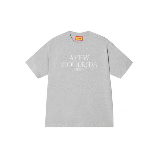 A Few Good Kids Pearl & Rhinestone SS T-Shirt 'Grey'