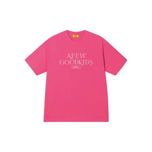 A Few Good Kids Pearl & Rhinestone SS T-Shirt 'Pink'