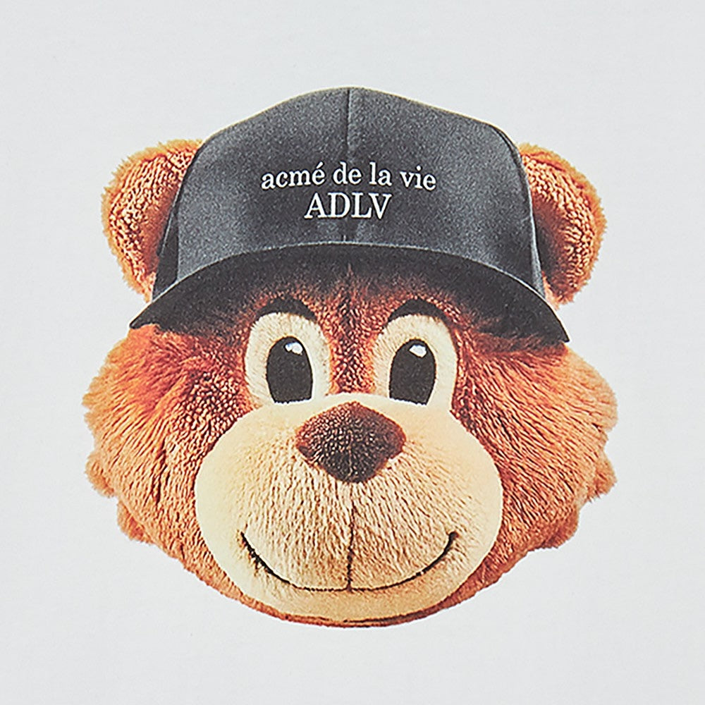 ADLV 3D AC Bear Face SS T-Shirt Cream oversized graphic tee bear print casual streetwear top