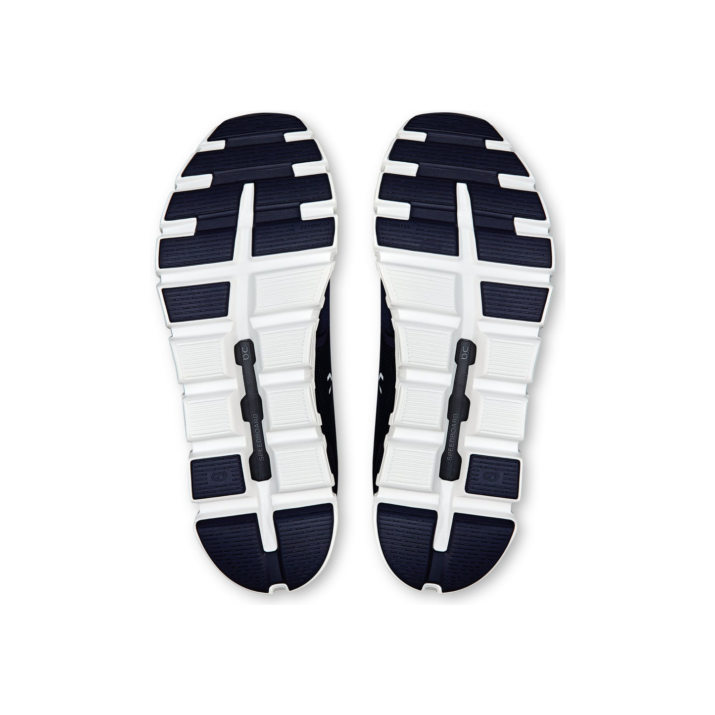 ON Cloud 6 ‘Midnight White’ – lightweight running and lifestyle sneakers with CloudTec® cushioning, breathable mesh upper, midnight navy and white colourway, side profile