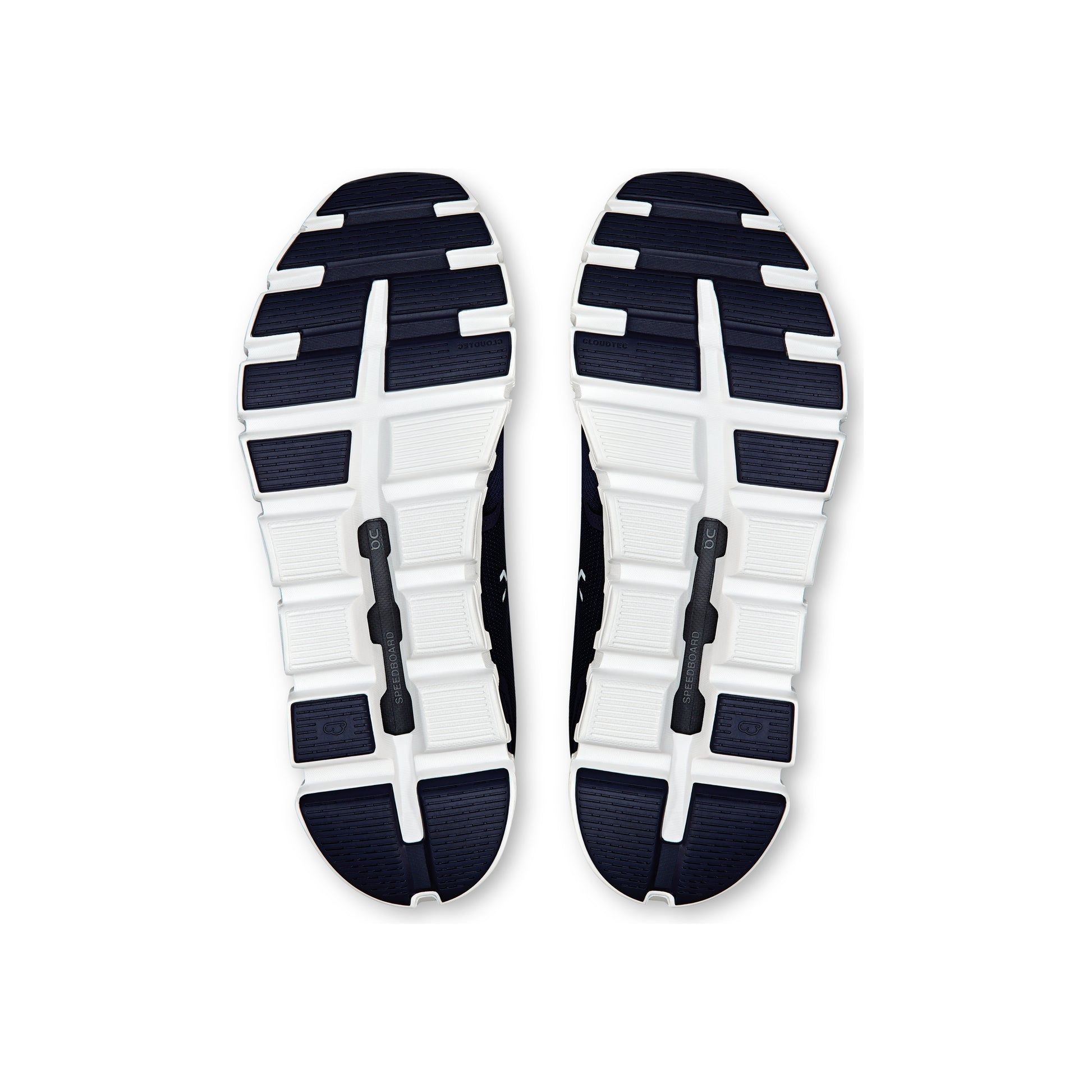 ON Cloud 6 ‘Midnight White’ – lightweight running and lifestyle sneakers with CloudTec® cushioning, breathable mesh upper, midnight navy and white colourway, side profile