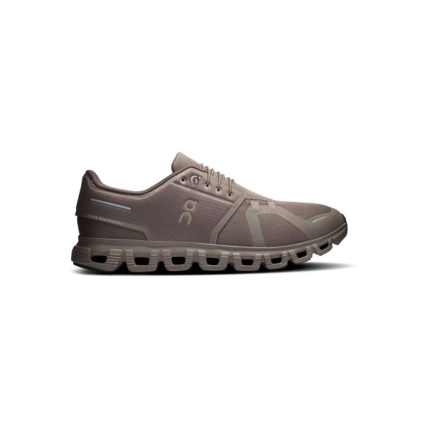 ON Cloud 6 Ash Cinder sneaker with CloudTec cushioning breathable mesh upper and lightweight everyday comfort