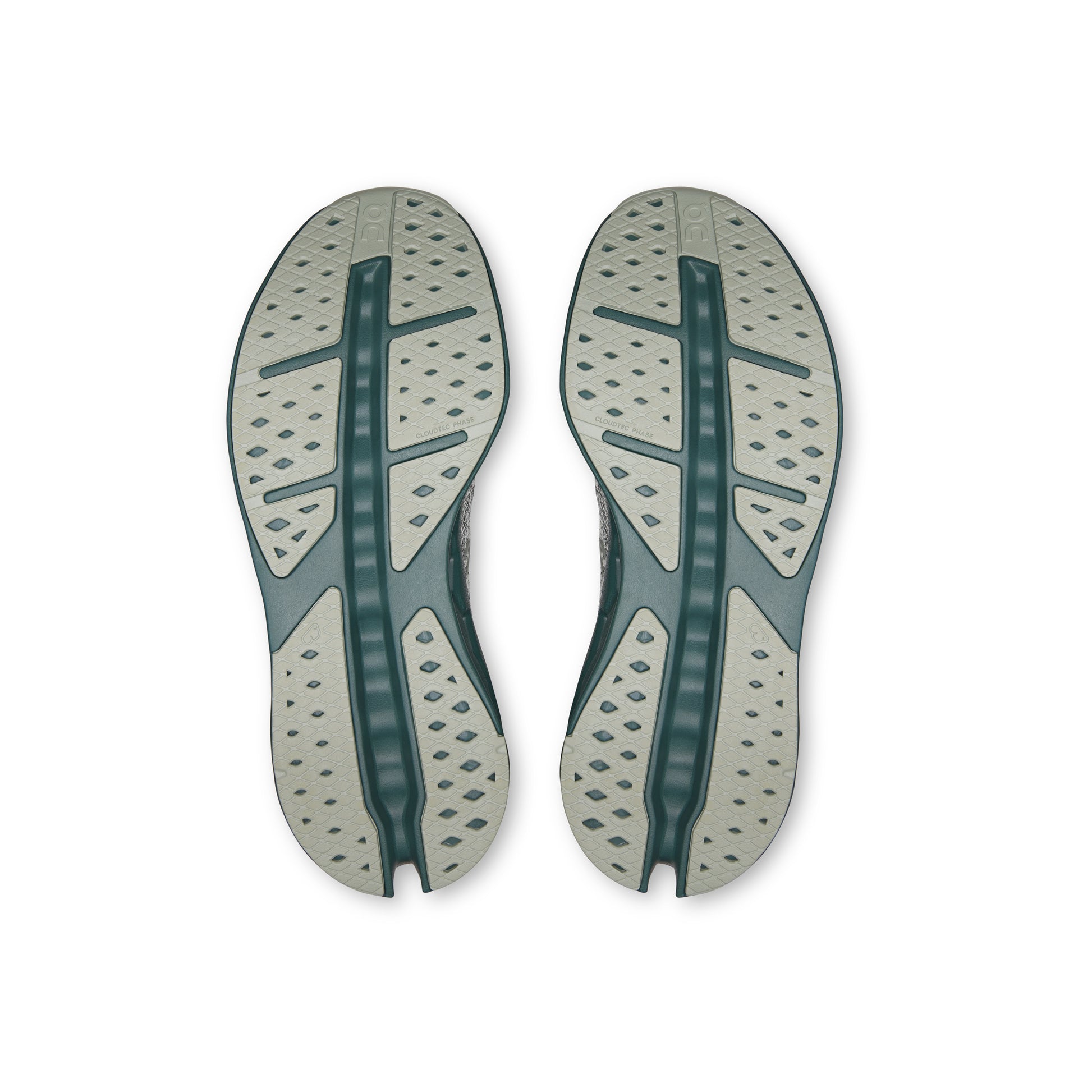 ON Cloudsurfer Max Iceberg Olive running shoe with CloudTec Phase cushioning high-stack midsole and breathable mesh upper