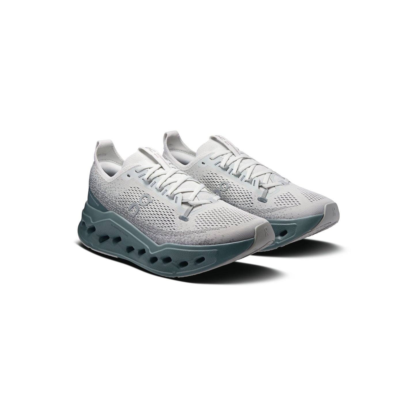ON Cloudsurfer Max Iceberg Olive running shoe with CloudTec Phase cushioning high-stack midsole and breathable mesh upper