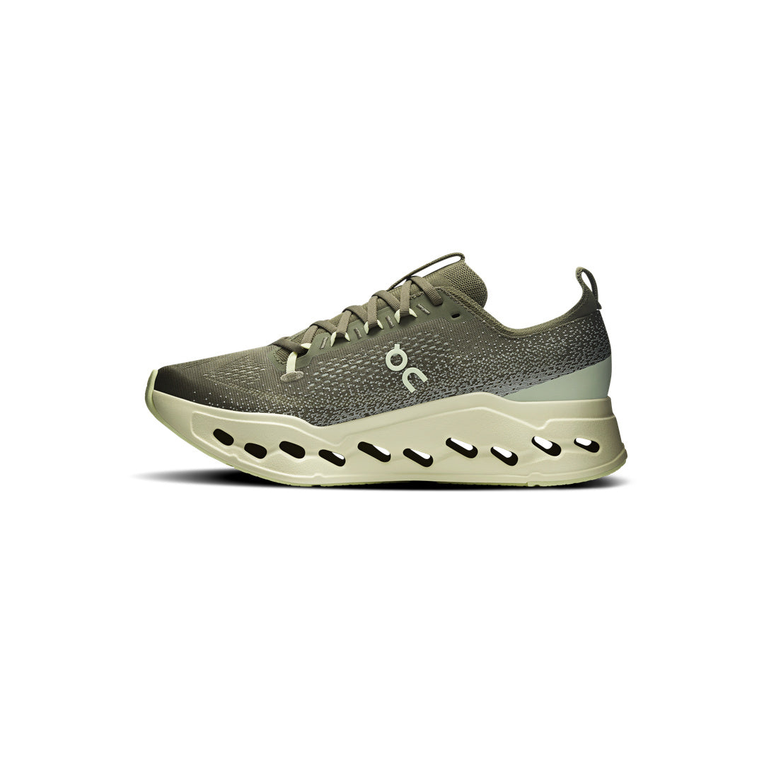 ON Cloudsurfer Max 'Olive Seedling' - left side profile
