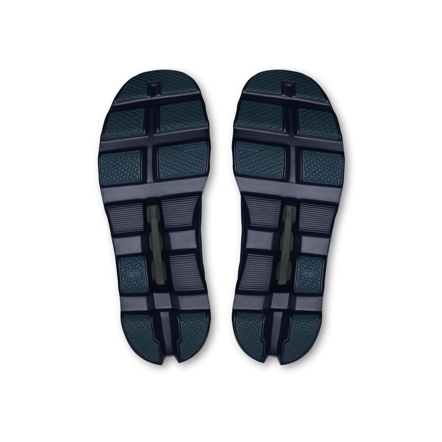 ON Cloudmonster Midnight Navy running shoe with oversized CloudTec cushioning Helion superfoam and breathable engineered mesh upper