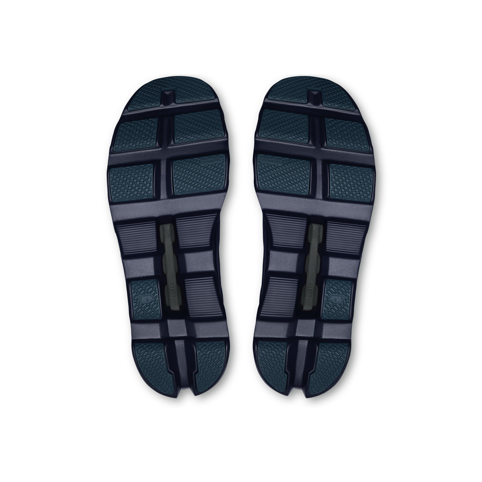 ON Cloudmonster Midnight Navy running shoe with oversized CloudTec cushioning Helion superfoam and breathable engineered mesh upper