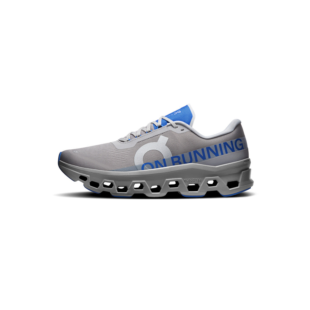 ON Cloudmonster 1 'Alloy Jay' - additional left shoe side profile