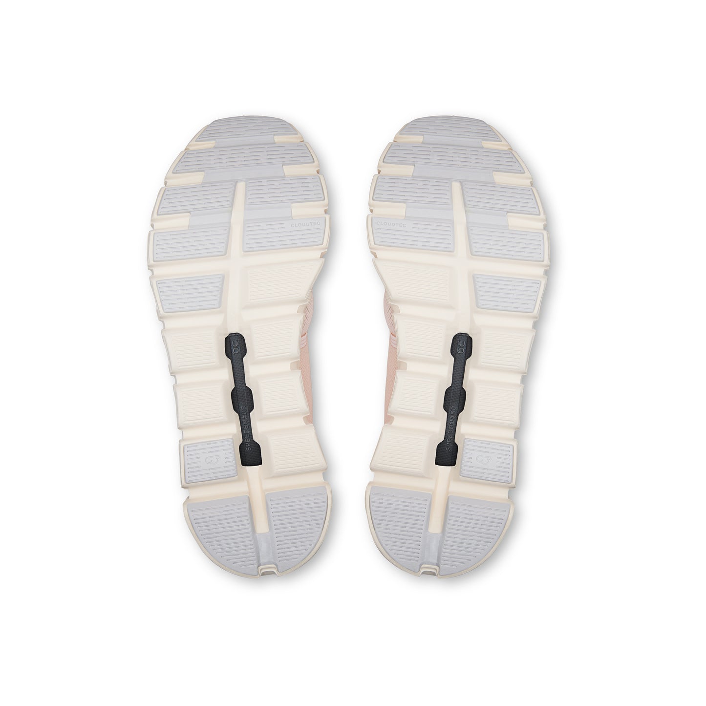 ON Cloud 6 'Salt Gardenia' women's running shoes featuring CloudTec cushioning, a lightweight design, and a breathable upper in a soft pastel pink and white colourway.