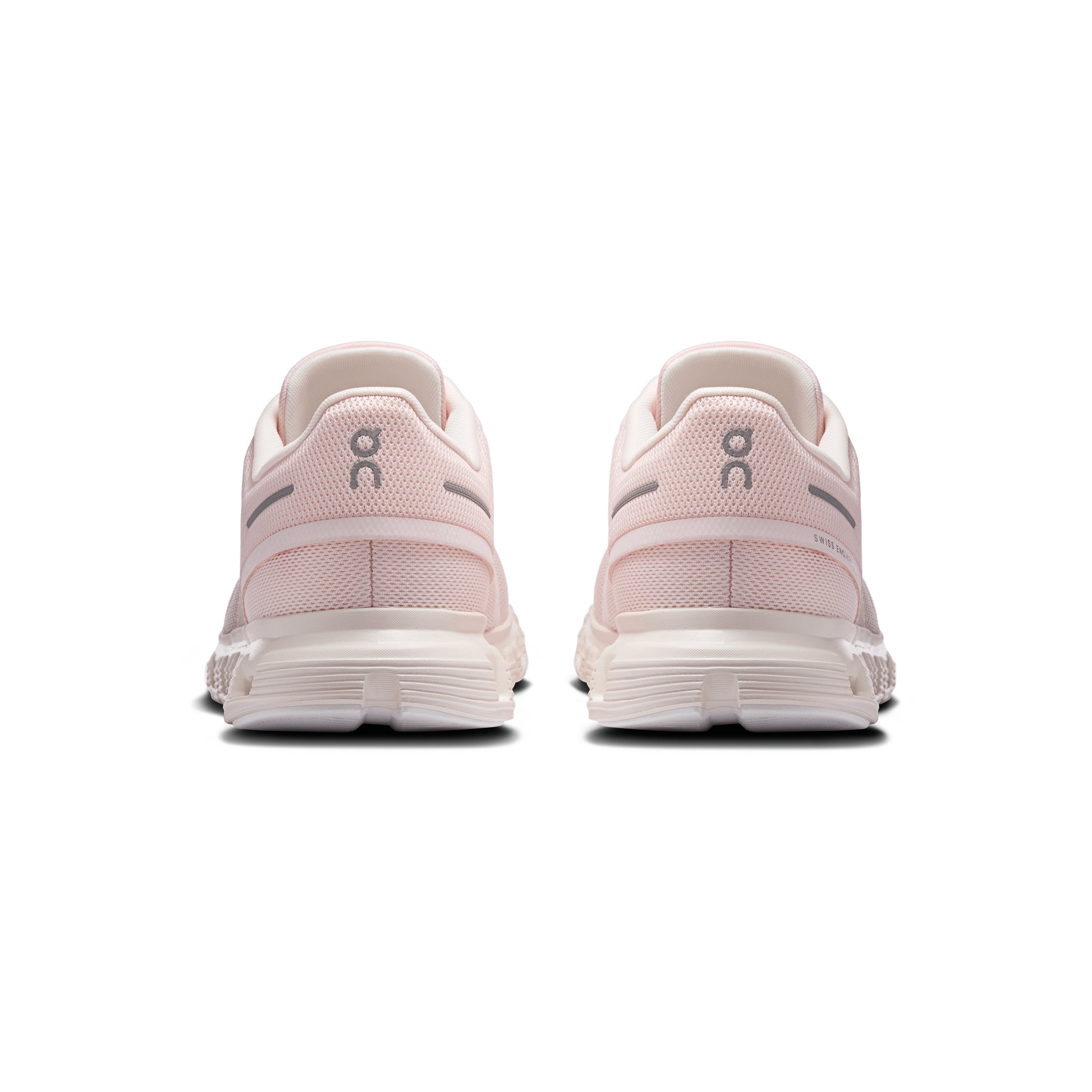 ON Cloud 6 'Salt Gardenia' women's running shoes featuring CloudTec cushioning, a lightweight design, and a breathable upper in a soft pastel pink and white colourway.
