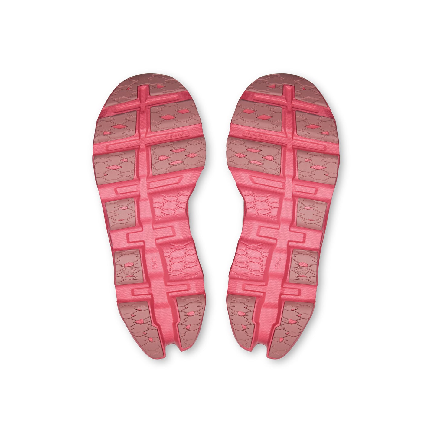 ON Cloudmonster 3 Ivory Camellia women's running shoe with CloudTec cushioning and pink midsole