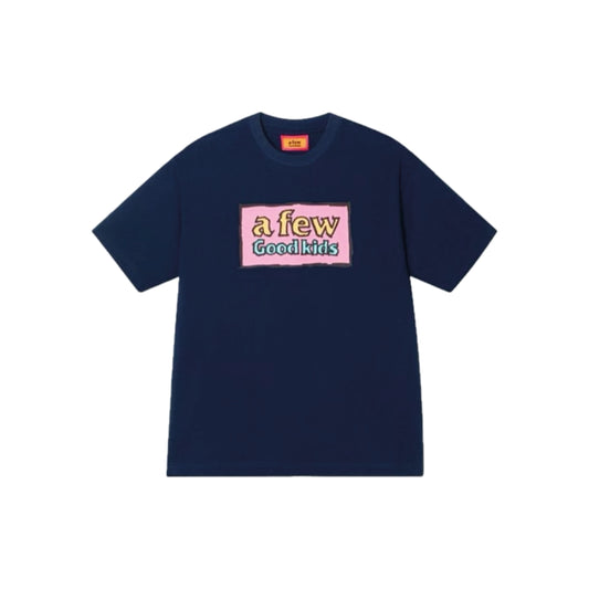 A Few Good Kids Graffiti Print SS T-Shirt 'Navy Blue'