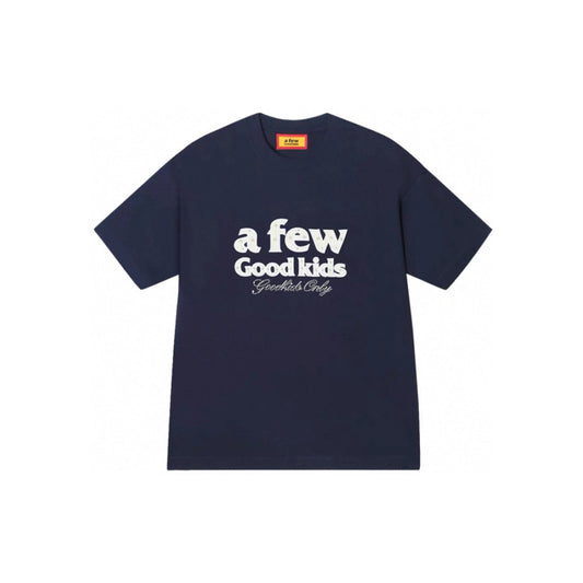 A Few Good Kids Chanel-Inspired Pearl SS T-Shirt 'Navy Blue'