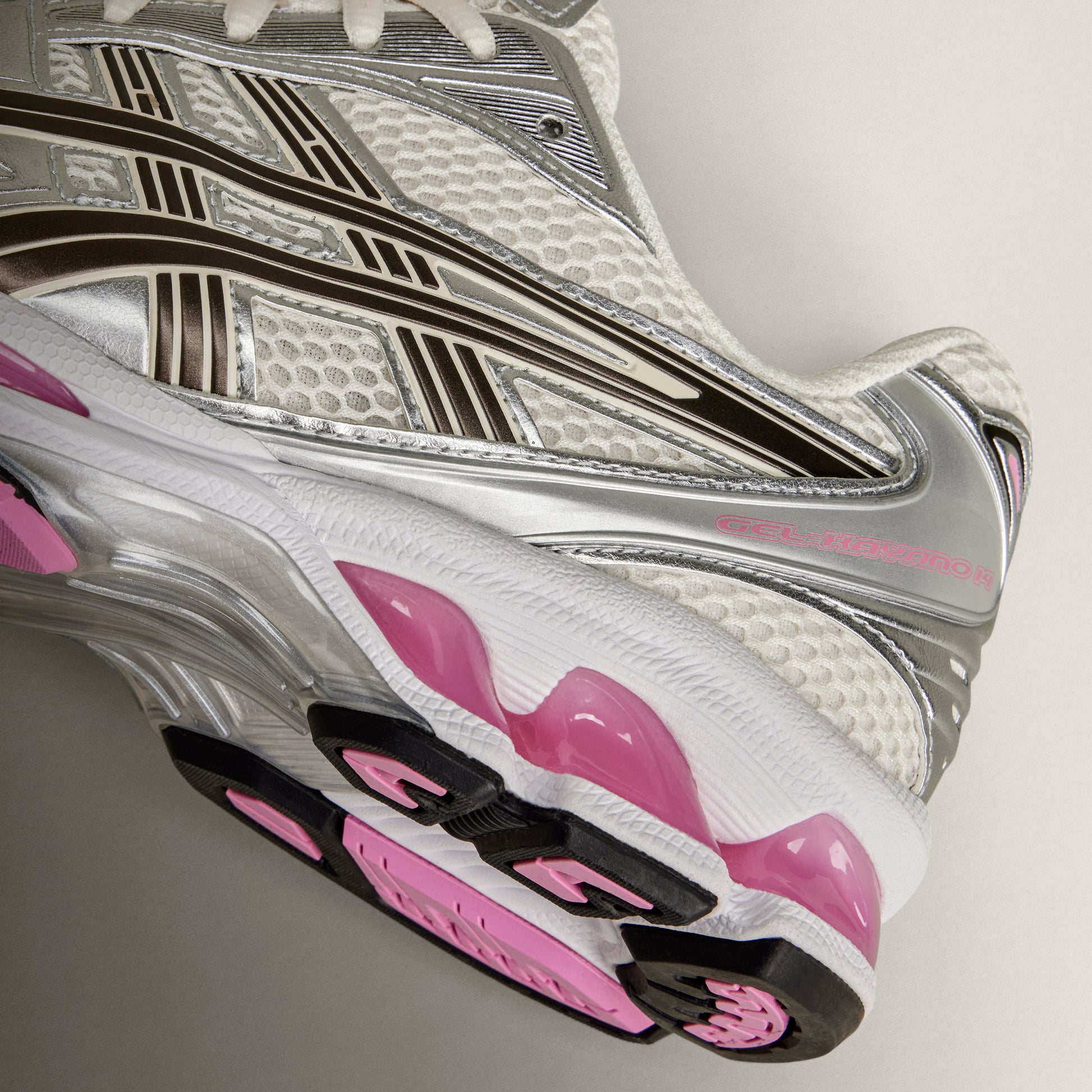 ASICS GEL-KAYANO 14 Cream Sweet Pink left side profile sneakers