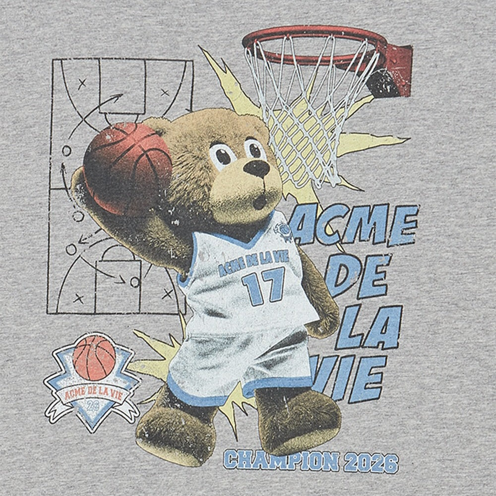ADLV Basketball AC Bear SS T-Shirt Melange oversized graphic tee basketball bear print casual streetwear top