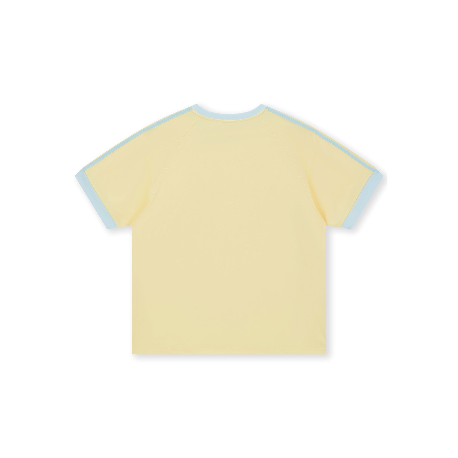 Boneless Puppy Embroidered T-Shirt Yellow with contrast trim and puppy logo on chest