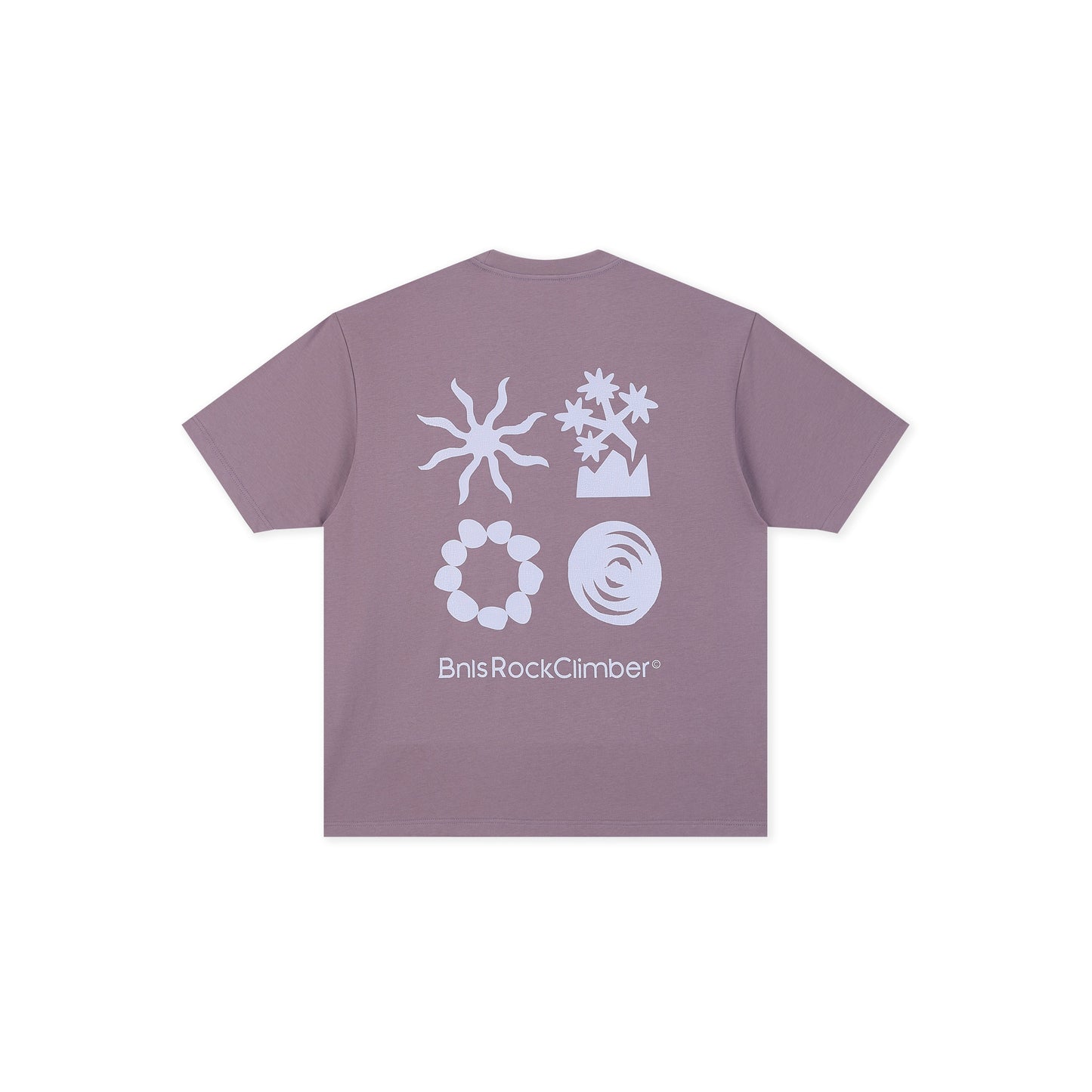 Boneless Outdoor Sports and Leisure T-Shirt Purple oversized graphic tee outdoor lifestyle casual streetwear top back print