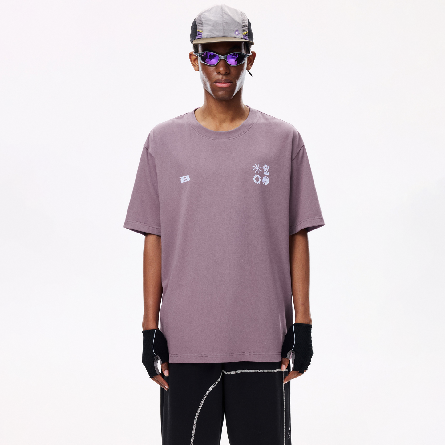 Boneless Outdoor Sports and Leisure T-Shirt Purple oversized graphic tee outdoor lifestyle casual streetwear top back print