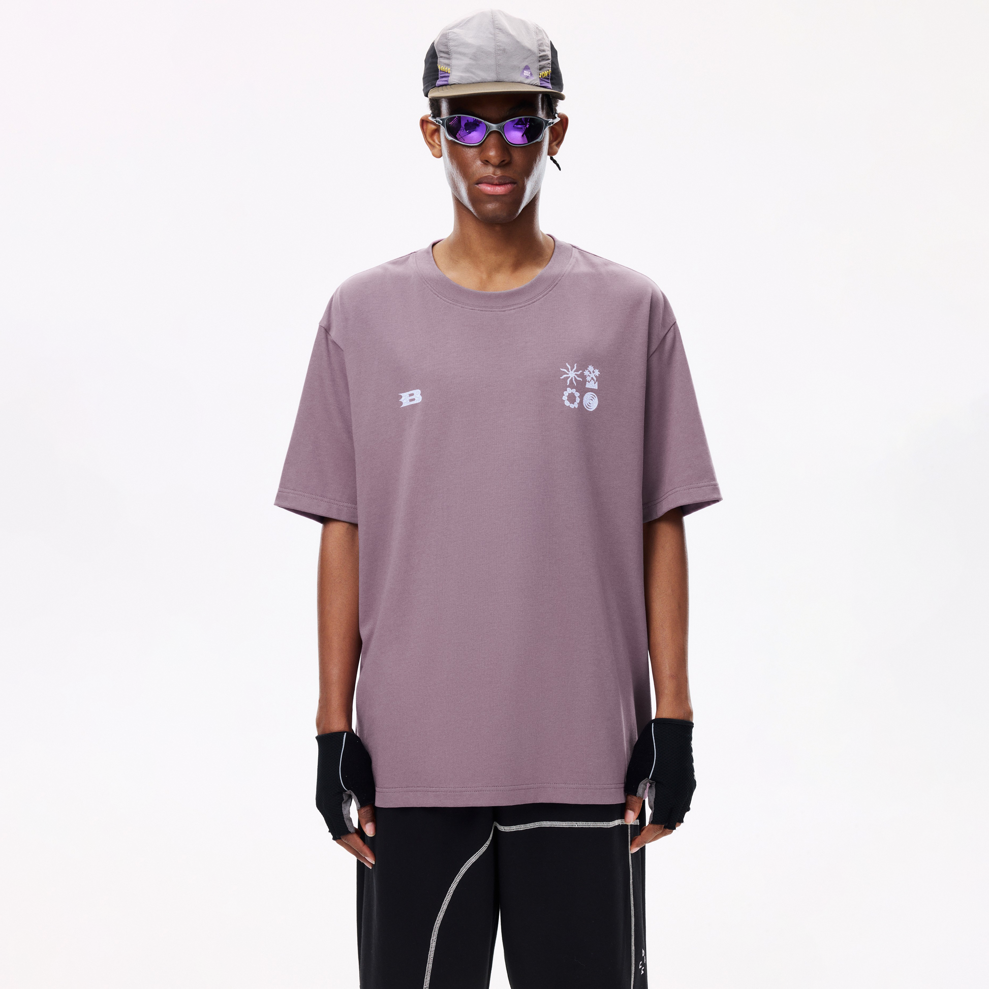 Boneless Outdoor Sports and Leisure T-Shirt Purple oversized graphic tee outdoor lifestyle casual streetwear top back print