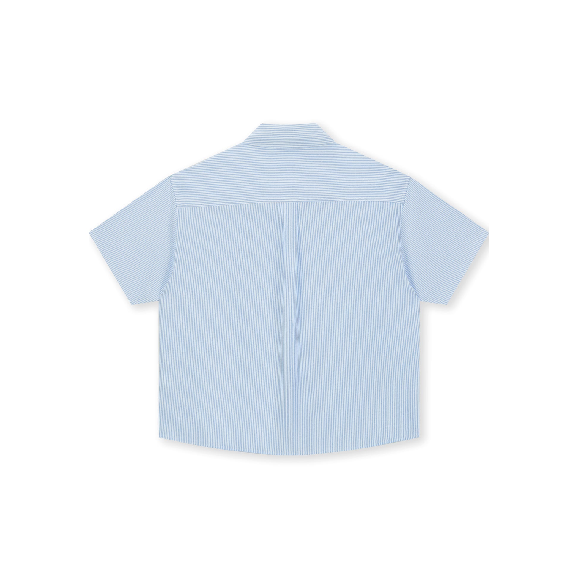 Boneless Puppy Embroidered Stripe Shirt Light Blue with button-down front and puppy logo on chest pocket