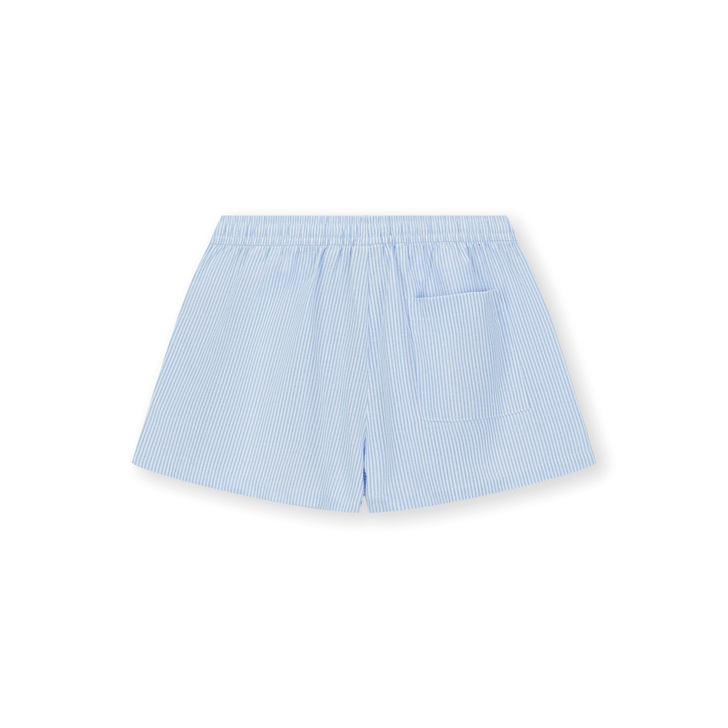 Boneless Striped Casual Shorts Light Blue with elastic waistband, drawstring, and Boneless logo