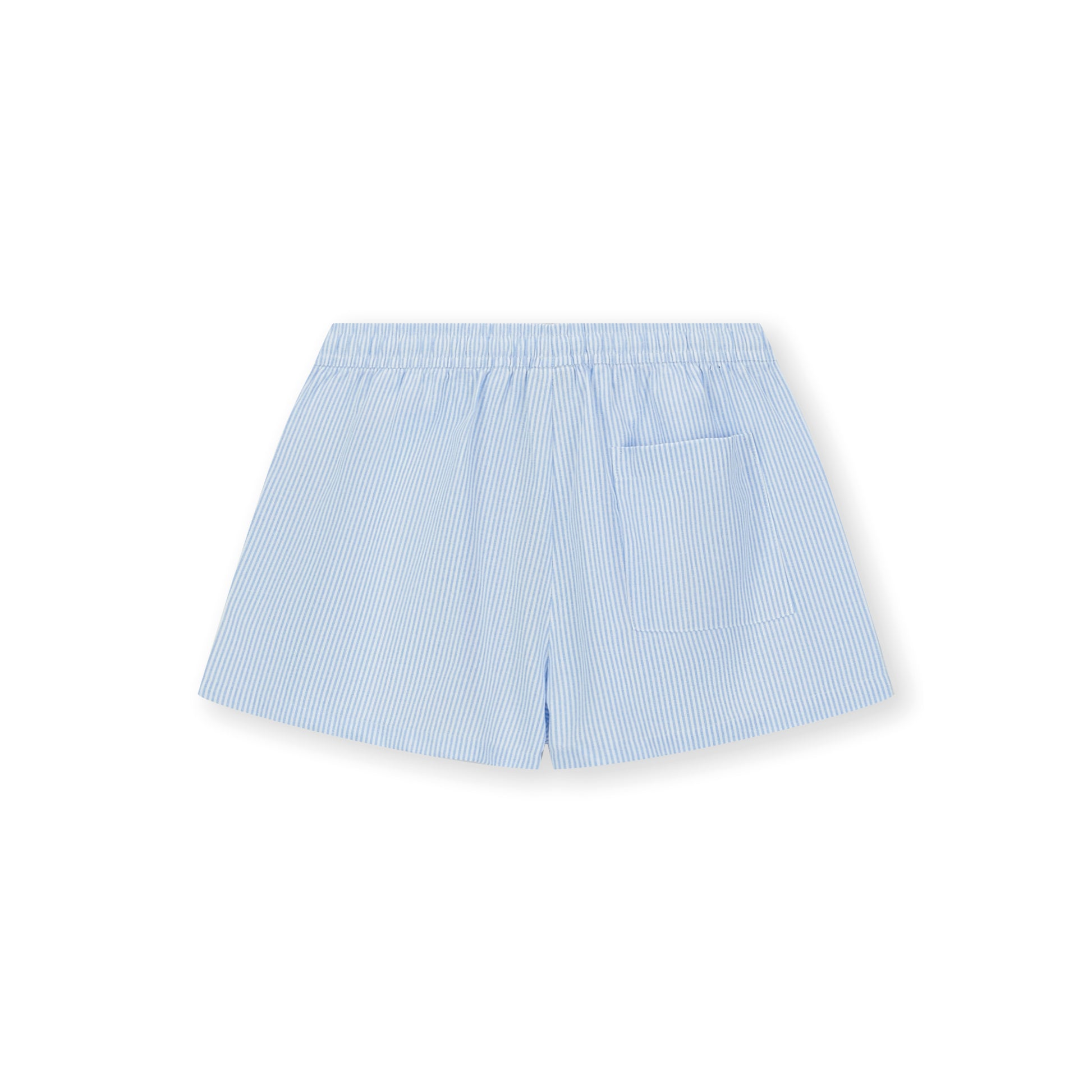 Boneless Striped Casual Shorts Light Blue with elastic waistband, drawstring, and Boneless logo