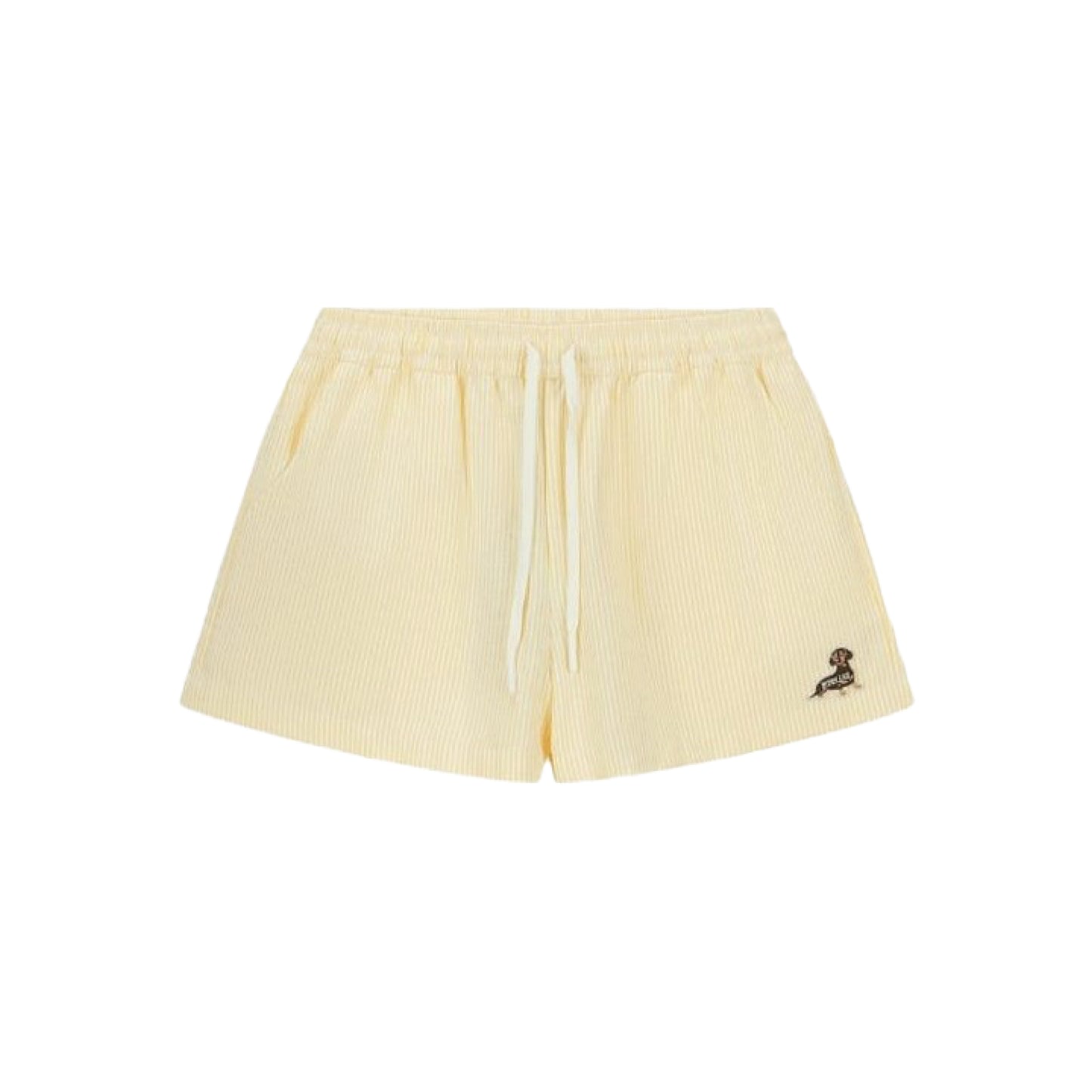 Boneless Striped Casual Shorts 'Yellow White' (WMNS)