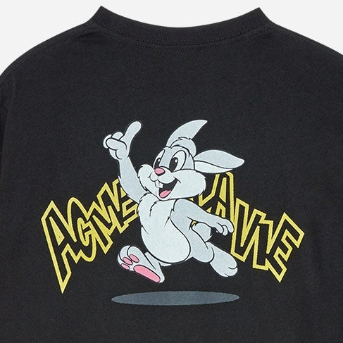 ADLV Cartoon Chinchilla Long Sleeve Shirt Black oversized long sleeve graphic tee casual streetwear top