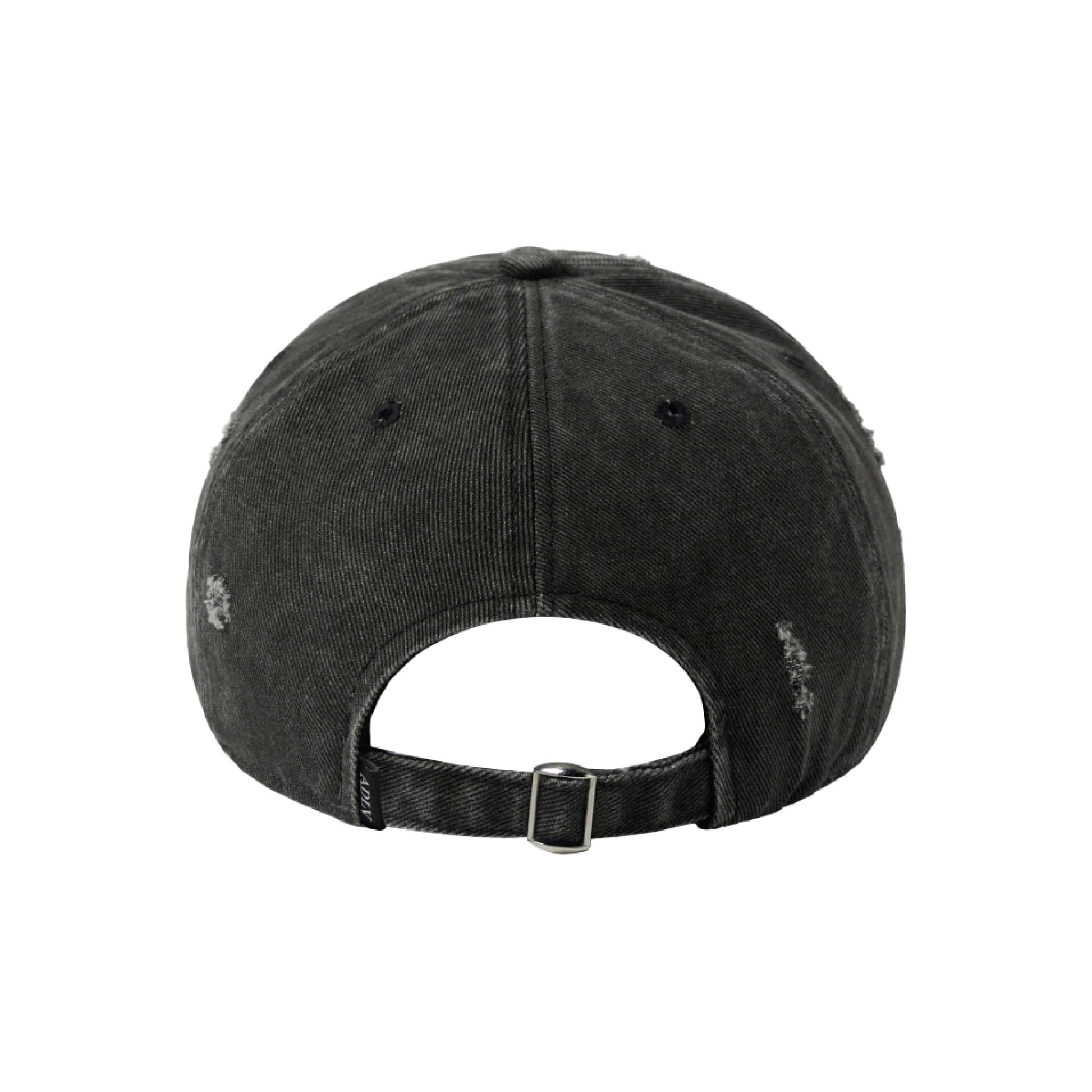 ADLV Colorful AC Bear Embo Damage Ball Cap Black embroidered bear cap distressed streetwear adjustable casual hat