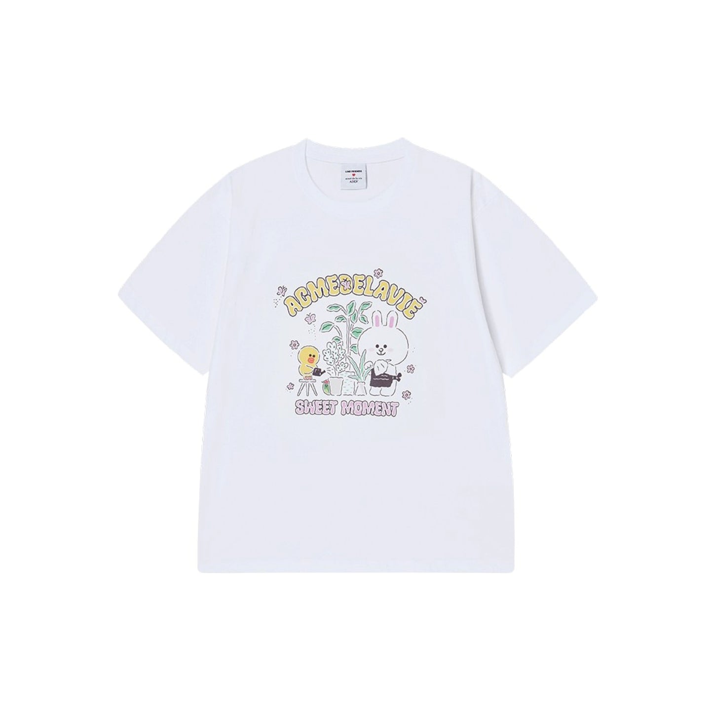 ADLV Line Friends Brown Star SS T-Shirt 'Cream'