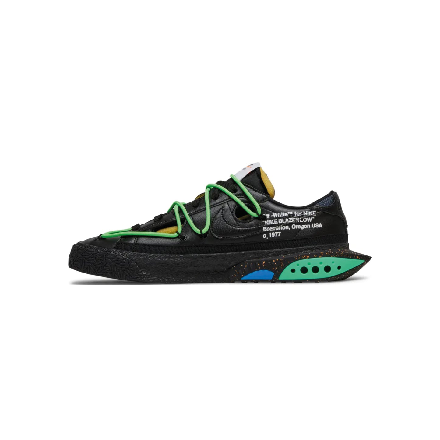 Nike Blazer Low X Off-White 'Black-Electro Green'
