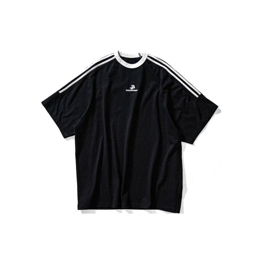 MasonPrince Retro Striped SS T-Shirt 'Black'