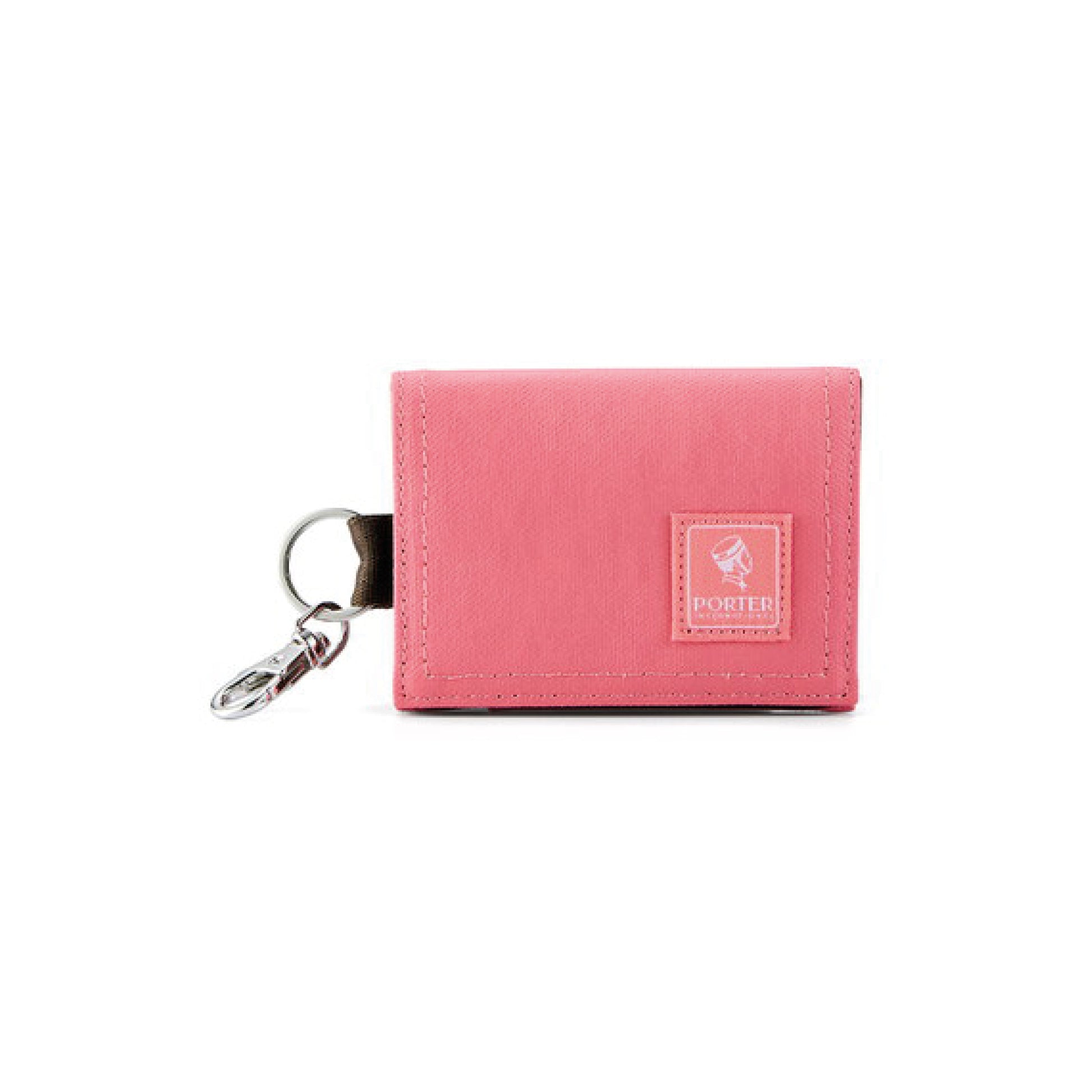 PORTER INTERNATIONAL Catch Coin Case Pink coin pouch key ring compact wallet everyday carry accessory