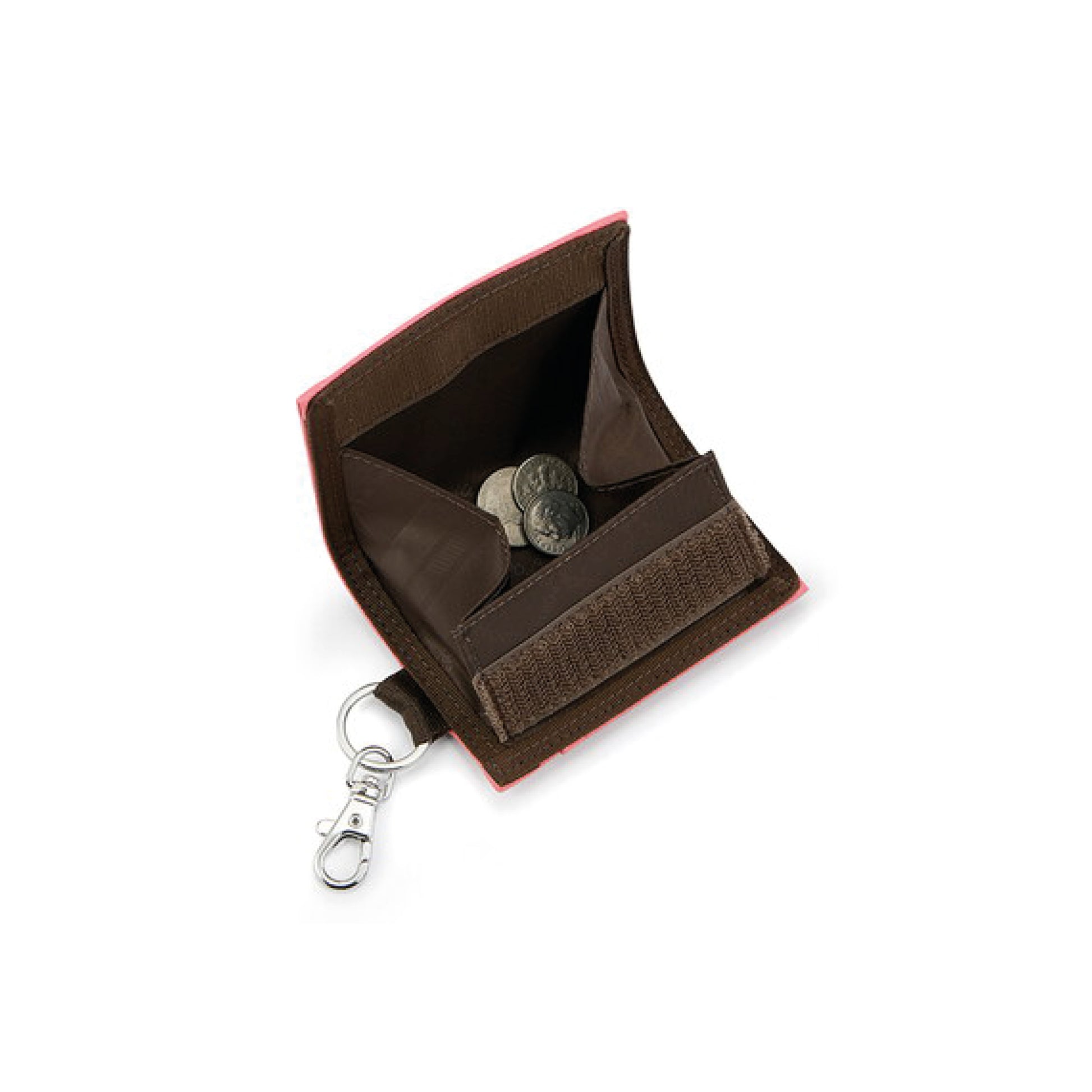PORTER INTERNATIONAL Catch Coin Case Pink coin pouch key ring compact wallet everyday carry accessory