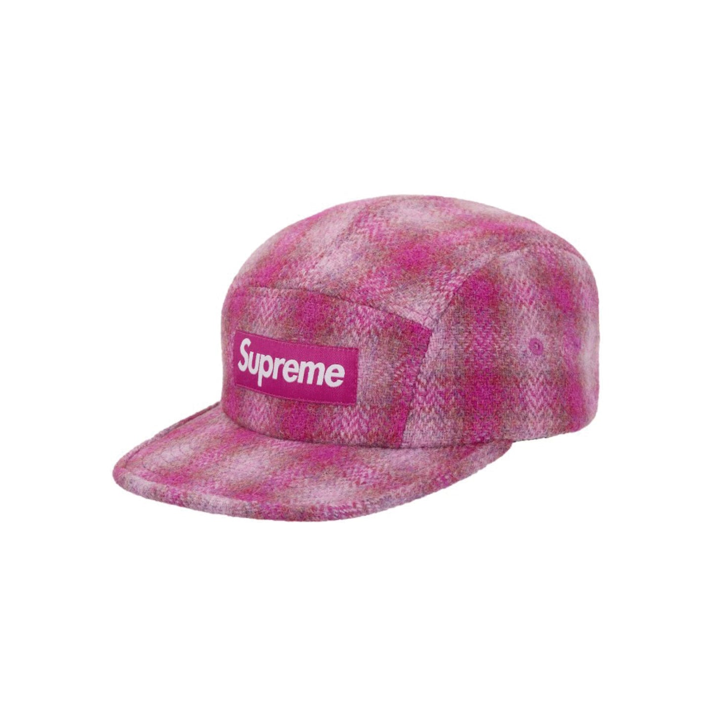 Supreme Harris Tweed Camp Cap 'Pink'