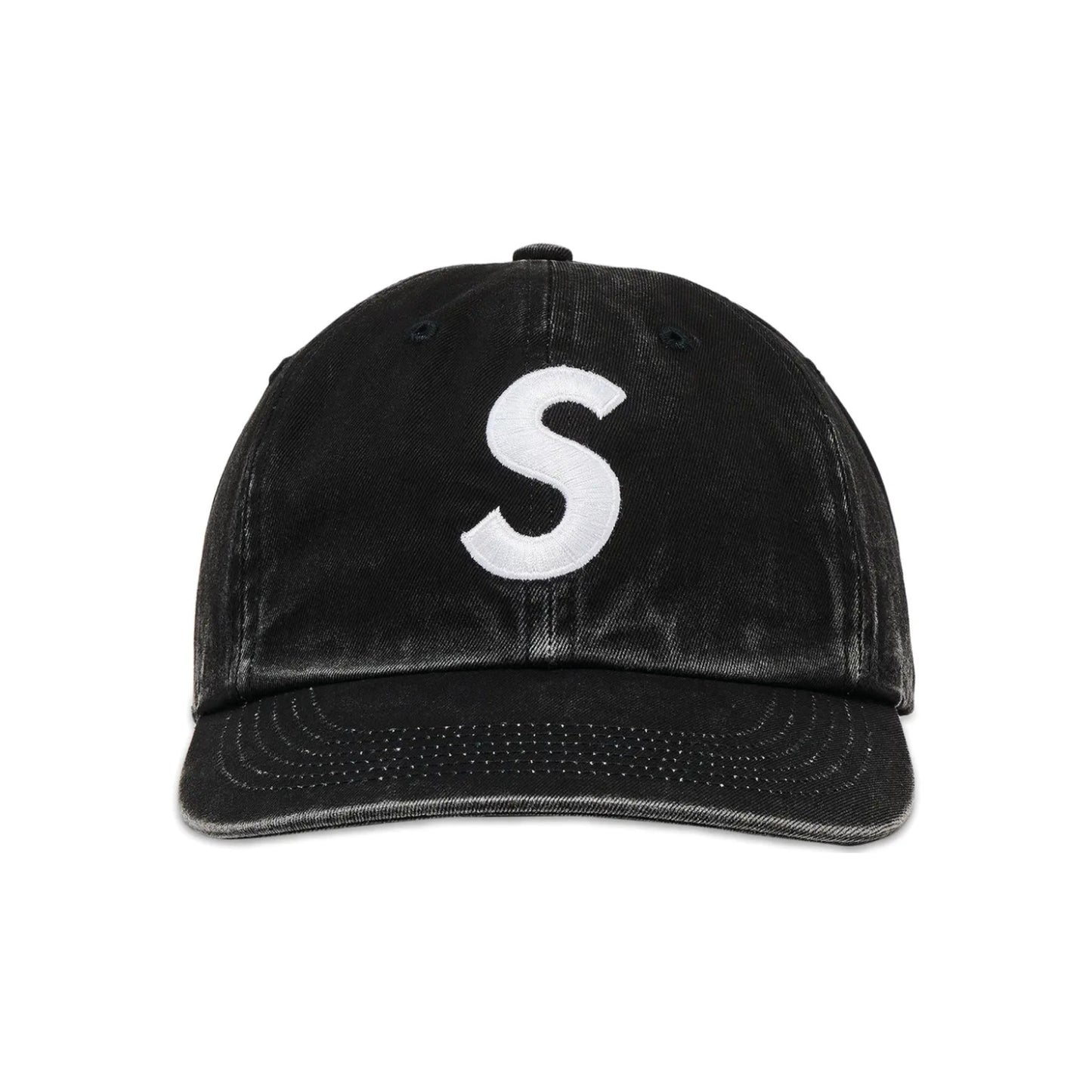 Supreme Pigment Coated 2-Tone S Logo 6-Panel Cap 'Black'