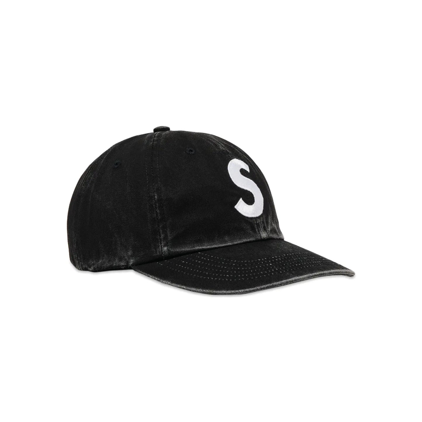 Supreme Pigment Coated 2-Tone S Logo 6-Panel Cap 'Black'