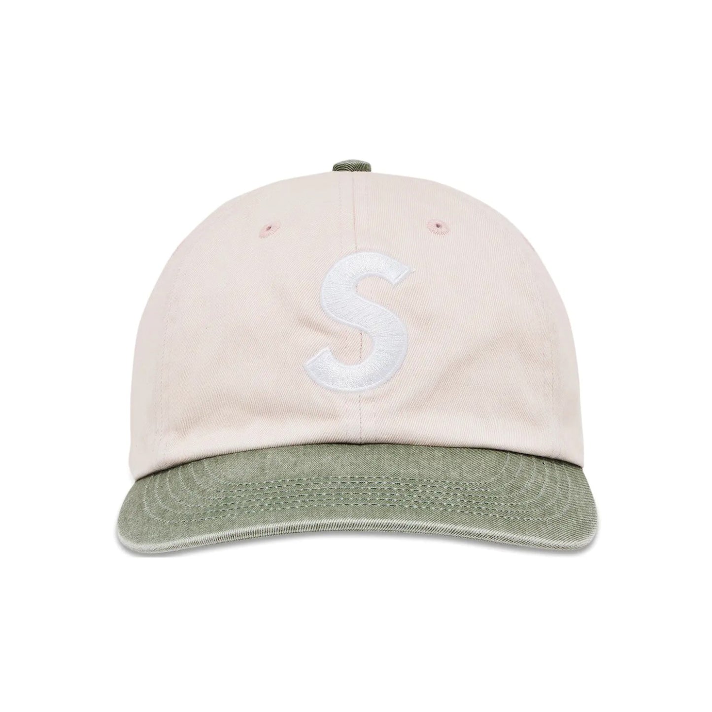 Supreme Pigment Coated 2-Tone S Logo 6-Panel Cap 'Light Pink'