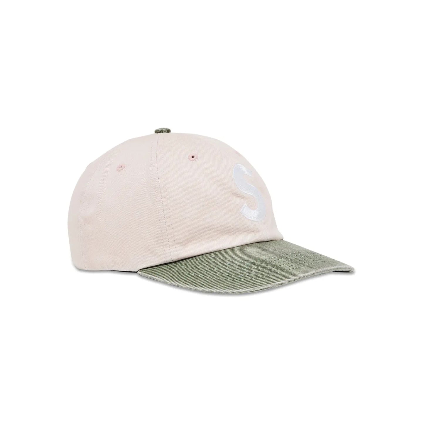 Supreme Pigment Coated 2-Tone S Logo 6-Panel Cap 'Light Pink'
