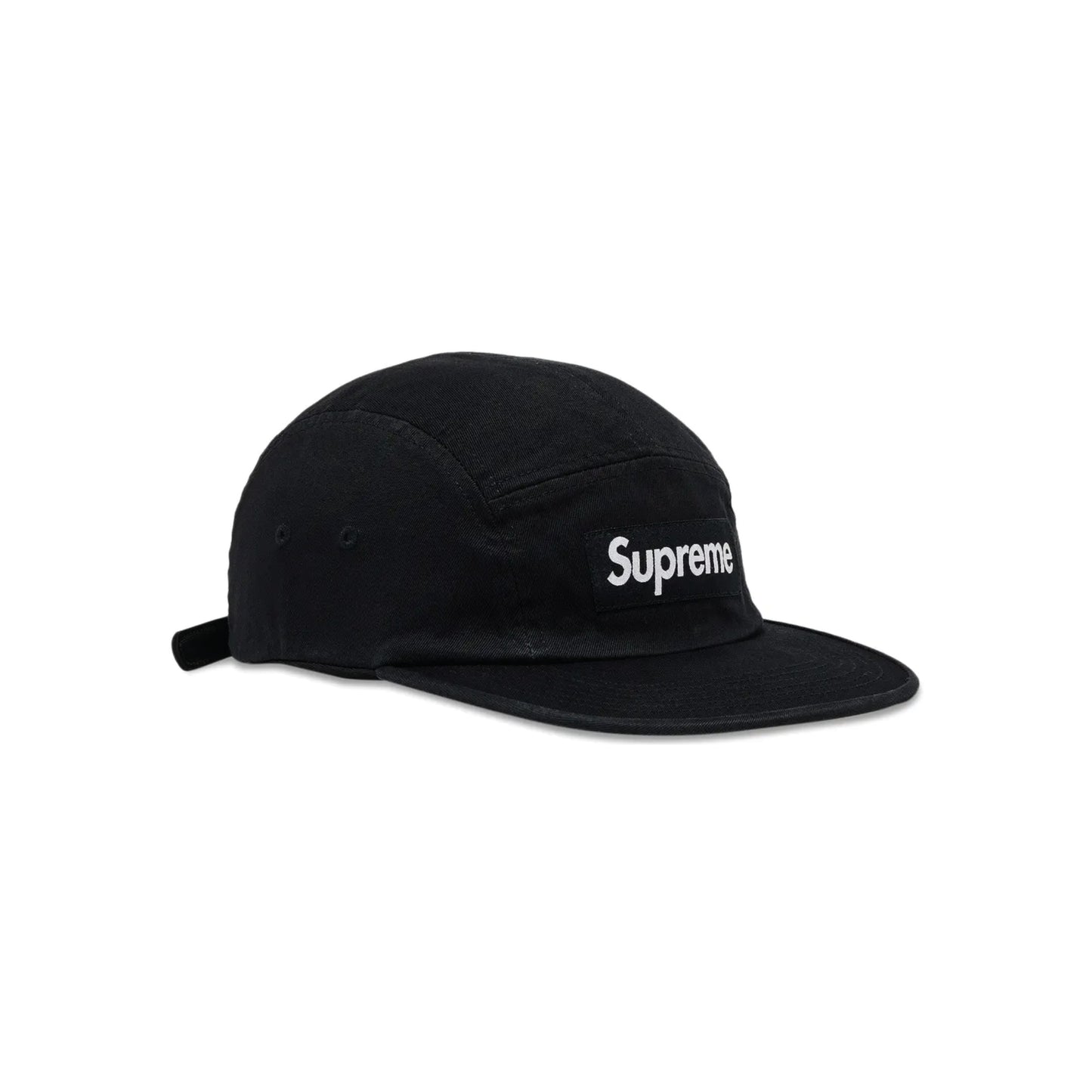 Supreme Washed Chino Twill Camp Cap 'Black'