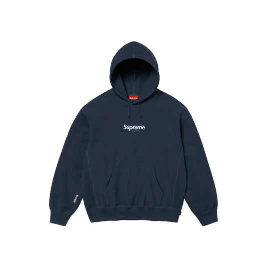 Supreme Box Logo Hoodie Sweatshirt 'Navy'