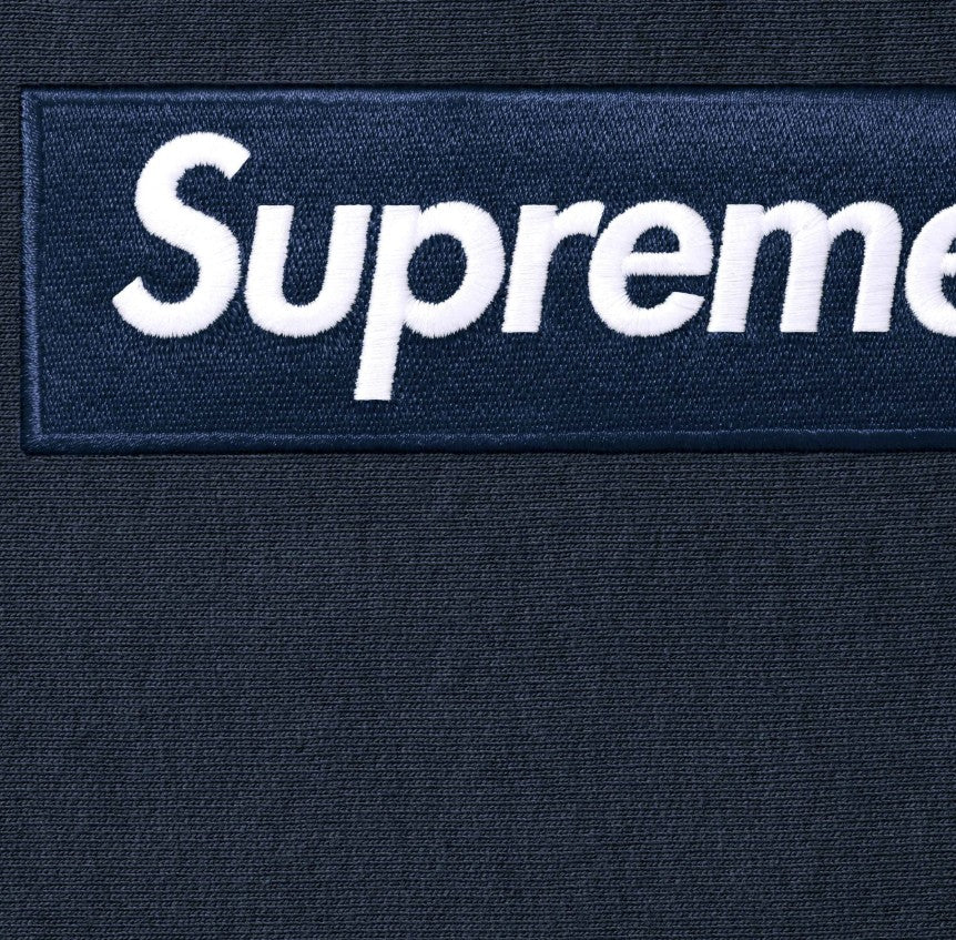 Supreme Box Logo Hoodie Sweatshirt 'Navy'