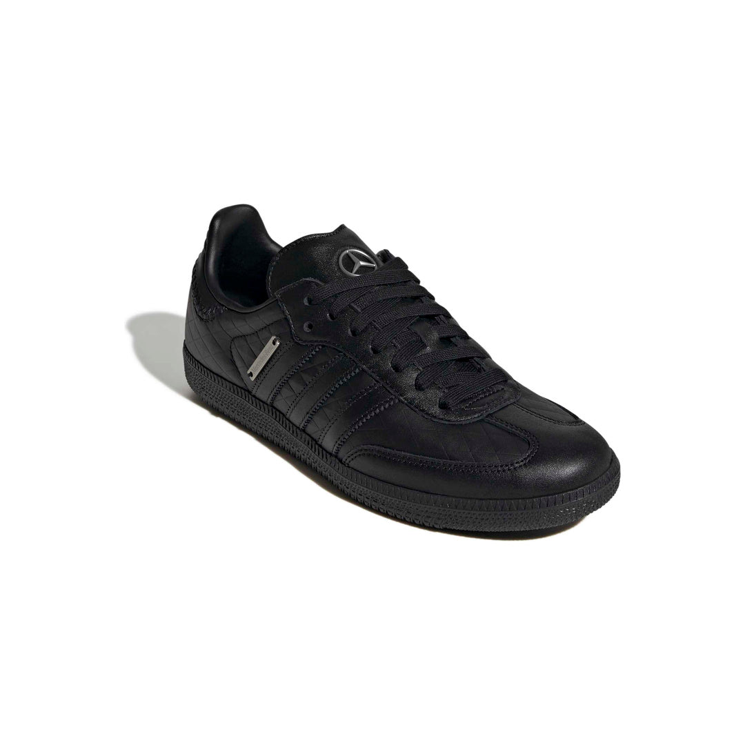 Mercedes-Benz x adidas Originals Samba OG 'Core Black Silver Metallic' - Front Lateral Top View