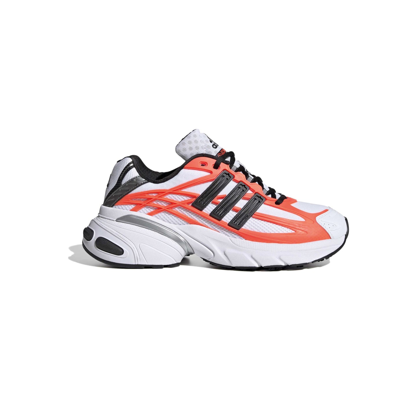 adidas ADISTAR XLG 2.0 White lifestyle sneaker with breathable mesh upper cushioned midsole and Solar Red accents