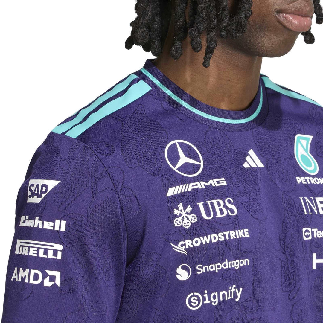 adidas Mercedes - AMG Petronas Formula One Team Vanda Bloom Driver  Jersey AUM 'Dark Purple' – detail view