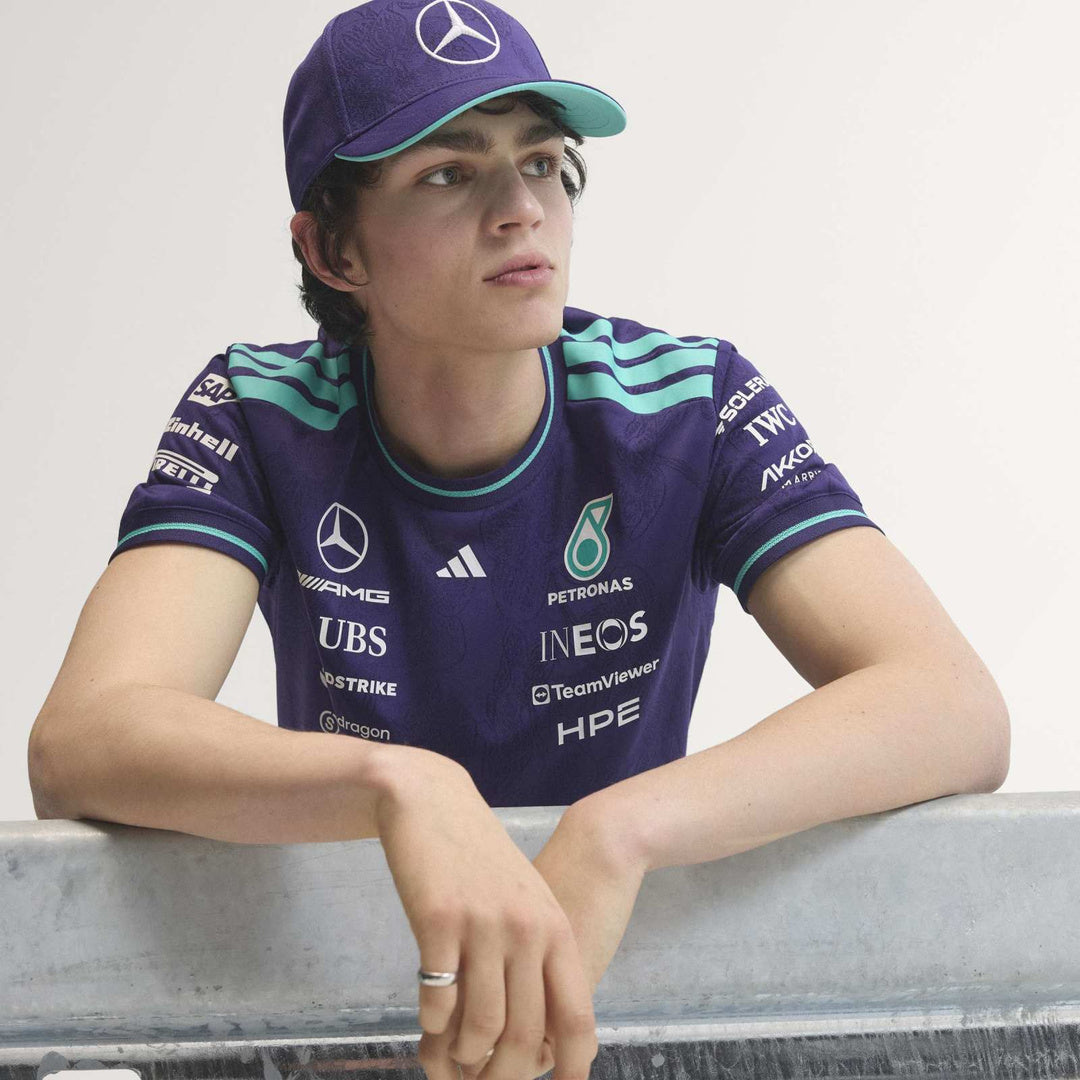 adidas Mercedes - AMG Petronas Formula One Team Vanda Bloom Driver  Jersey AUM 'Dark Purple' – lifestyle view