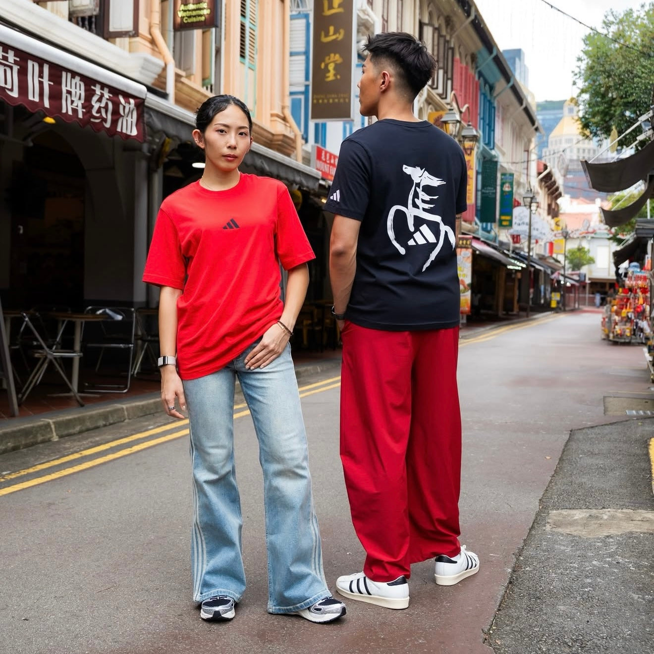 adidas Year Of The Horse Calligraphy T-Shirt 'Red'