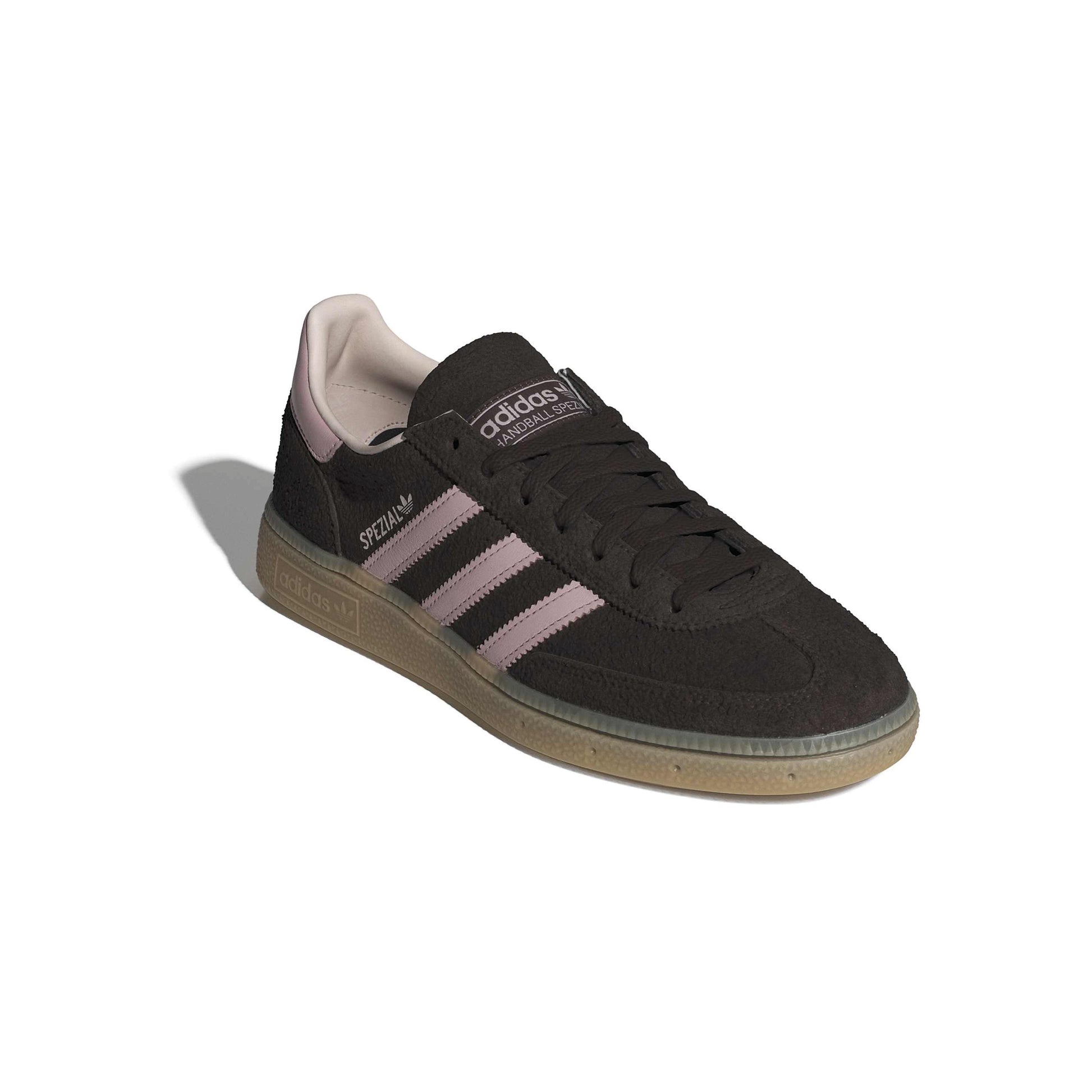 adidas Originals Handball Spezial Brown Pink womens sneaker with suede upper and gum sole